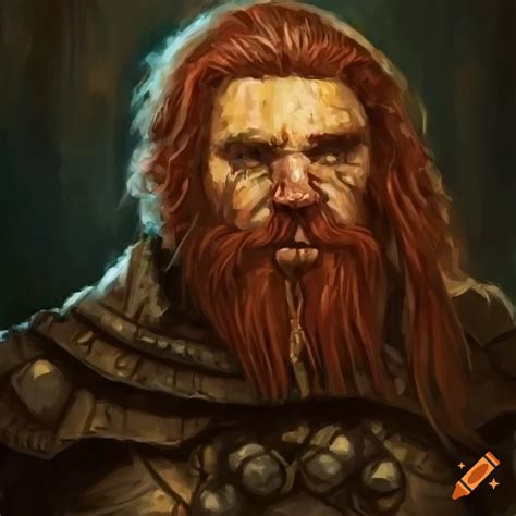 Dungeons And Dragons Baldurs Gate A Portrait Of A Dwarf Warrior With