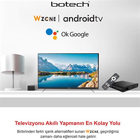 Botech Wzone 4K Ultra Hd Android Tv Box 12 Aylık beIN CONNECT Eğlence