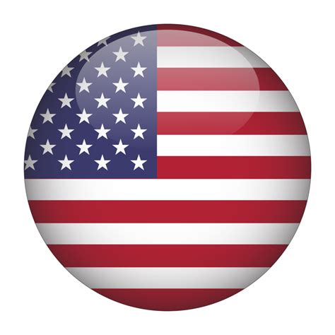 United States 3D Rounded Flag with Transparent Background 15272027 PNG