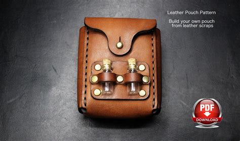 Pouch Pattern - Leather DIY - Pdf Download - Video Tutorial