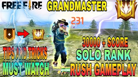 Solo Rank Push Rush Game Play Free Fire Solo Rank Push Tips And