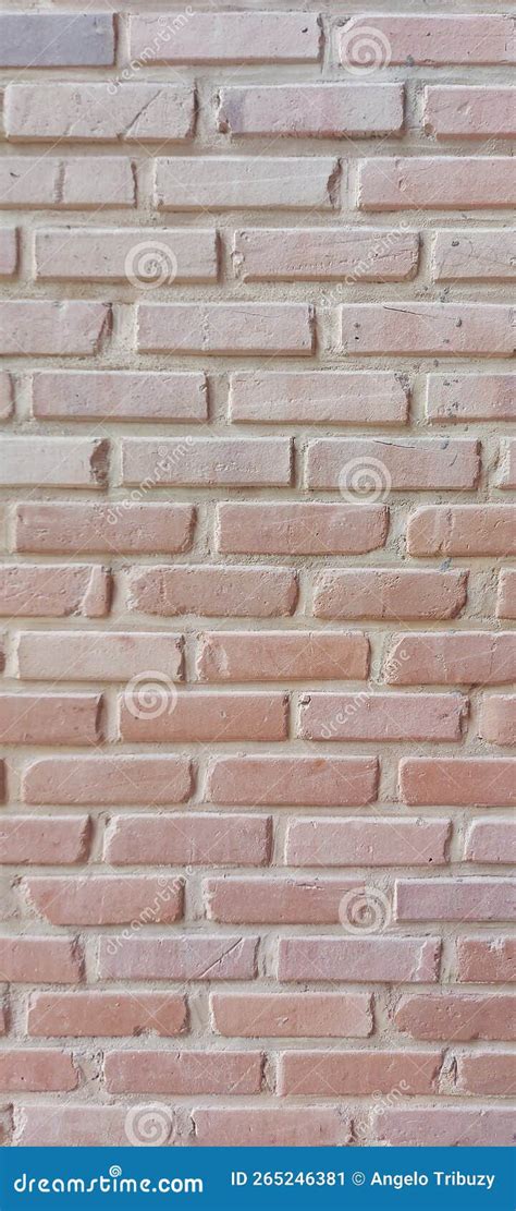 Brick Wall in Natural Clay Color Stock Image - Image of brickwork ...