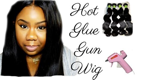 How I Made My Wig Hot Glue Gun Method Ft Aliexpress Hair Youtube