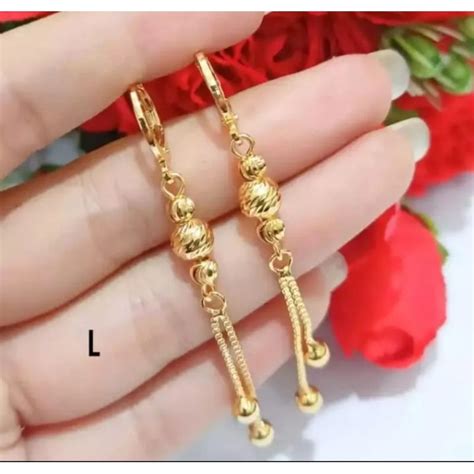 Jual Anting Jurai Wanita Titanium Gold Perhiasan Wanita Anti Karat