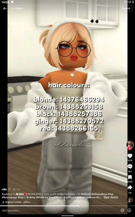 𝓡𝓸𝓫𝓵𝓸𝔁 𝓞𝓾𝓽𝓯𝓲𝓽 𝓒𝓸𝓭𝓮𝓼 Coding Blonde kids Black hair roblox