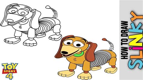 How To Draw Slinky From Toy Story 4 🐶 Drawing Ideas 🐶 Sketch Color ...