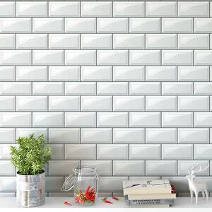 Papel De Parede Azulejo Tons De Cinza Branco Lav Vel Tijolinhos Leroy