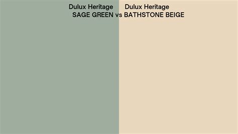 Dulux Heritage Sage Green Vs Bathstone Beige Side By Side Comparison