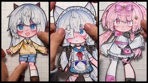 How To Make Paper Doll Gacha Life Club Diy Draw So Easy Anime