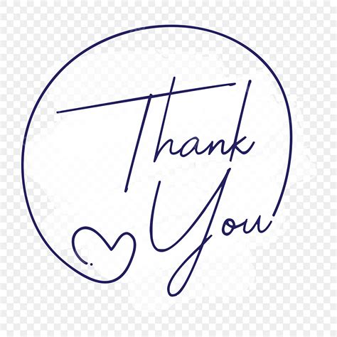 Thank You Letter Clipart Vector Thank You Simple Lettering With Heart