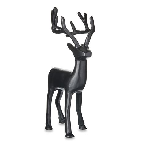 Holiday Time Black Metal Reindeer Tabletop Christmas Decoration 13