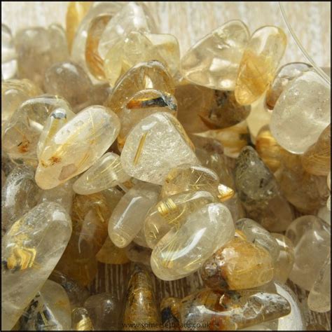 Golden Rutilated Quartz Chips 8mm 12mm