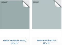 What Shade Of Beige Best Complements SW Dutch Tile Blue