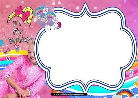 Jojo Siwa Invitation Template Free