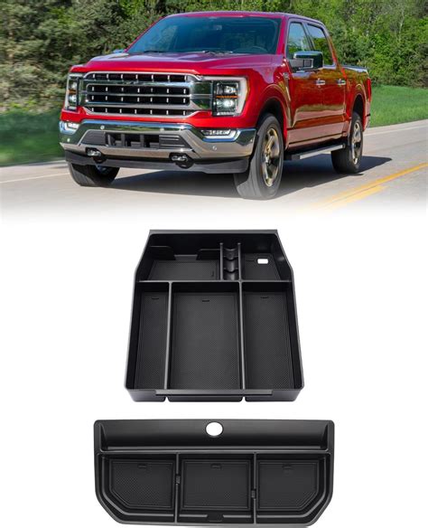 Fiilines Organizador De Consola Central De 2 Piezas Para Ford F 150 2021 2024