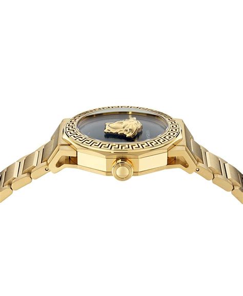 Versace Womens Swiss Medusa Deco Gold Ion Plated Stainless Steel