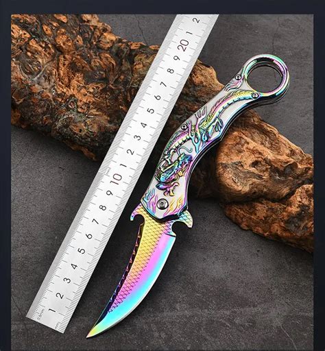 Outdoor Adventure Camping Jungle Knife Folding Tactical Paracord