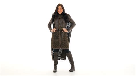 Women's Winter Warrior Costume with Cape & Jacket