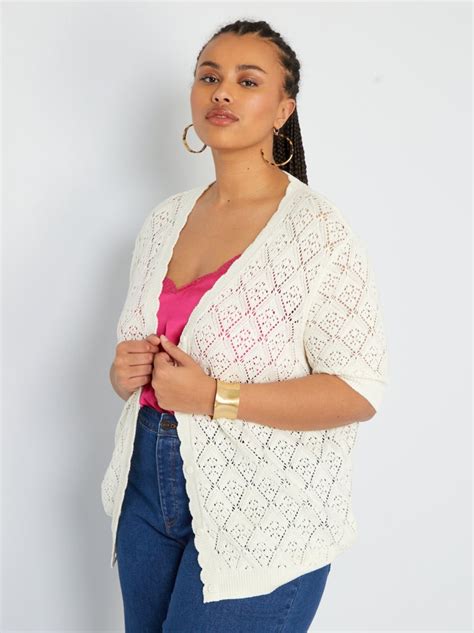 Gilet En Maille Crochet Blanc Kiabi 1000€