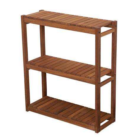 3 Tier Teak Shelf 24l X 27h X 8 D Teakworks4u