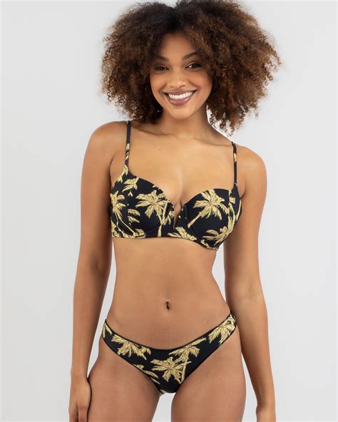 Shop Rip Curl Kindred Palms Classic Bikini Bottom In Black Fast