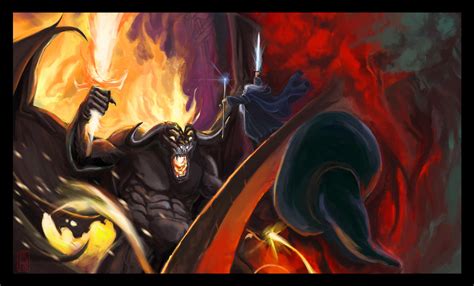 Bridge of Khazad Dum (GandalfVSBalrog,again!) by MrHarp on DeviantArt