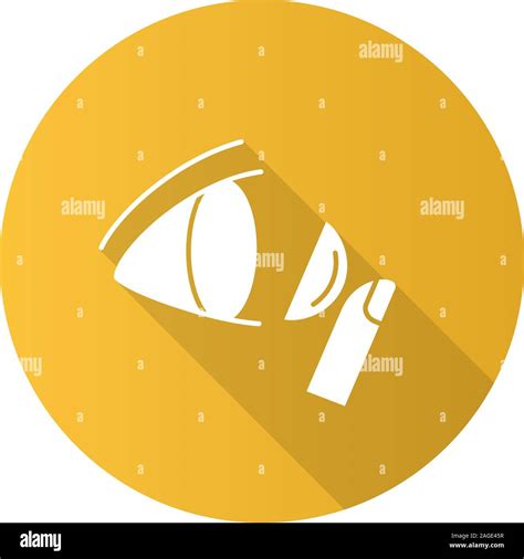 Eye Contact Lenses Flat Design Long Shadow Glyph Icon Vector