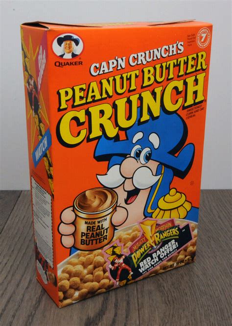 Capn Crunch Peanut Butter Crunch Cereal Wpower Rangers Watch 15 Oz Empty Box Ebay