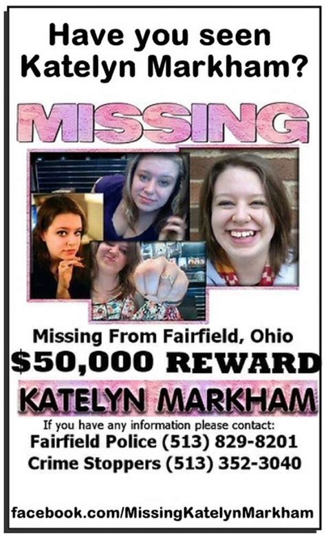 Katelyn Markham Missing Fairfield Ohio Remains Found