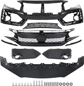 Amazon G Plus Front Bumper Cover Glossy Grille Lip Compatible