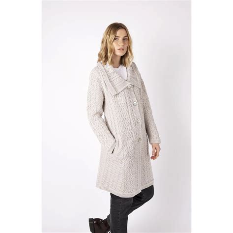 Irelands Eye Knitwear Willow Aran Coat Clothing Knitwear At Irish On Grand