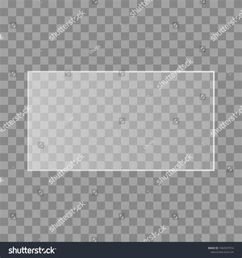 Vector Png Texture Rectangle Glass Plate Stock Vector Royalty Free