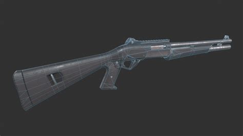 D Model Benelli Super Nova Shotgun Vr Ar Low Poly Cgtrader