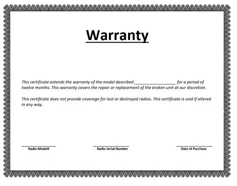 Warranty Certificate Templates Word Templates For Free Download