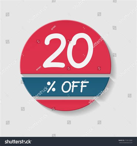 20 Off Vector Badge Stock Vector (Royalty Free) 715012909 | Shutterstock