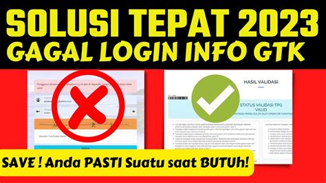 SOLUSI GAGAL LOGIN INFO GTK KIFAH 2023 SOLUSI INFO GTK TIDAK BISA