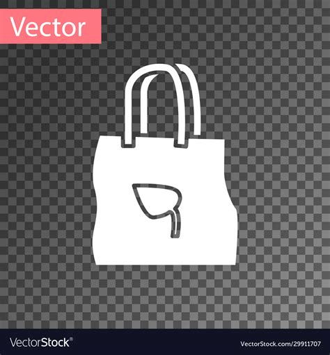 White Paper Shopping Bag With Recycle Icon Vector Image