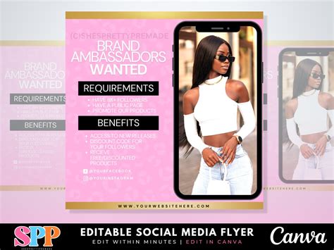 Brand Ambassador Flyer Ambassador Flyer Template Lash Brand Ambassador Makeup Brand