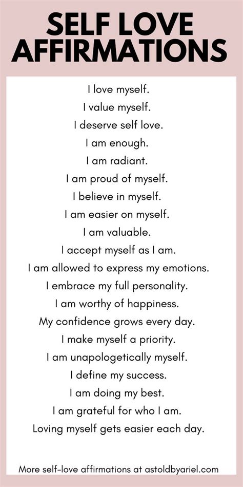 Positive Affirmations For Self Love To Help You Love Yourself