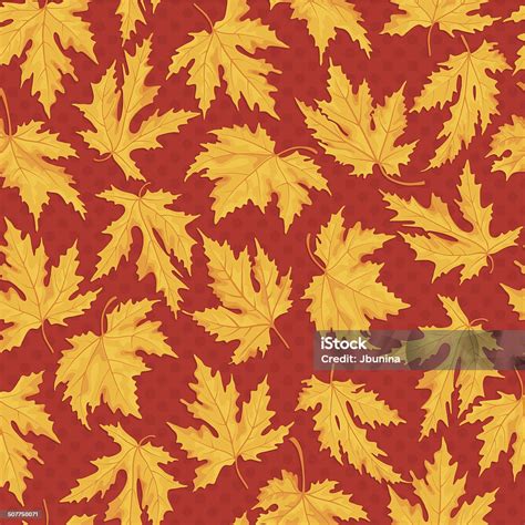 Autumn Leaves Seamless Pattern Illustration Stock Illustration