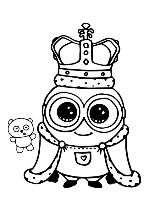 Minion Rei Para Colorir Imprimir Desenhos