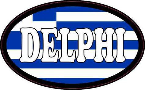 4in X 25in Oval Greek Flag Delphi Sticker