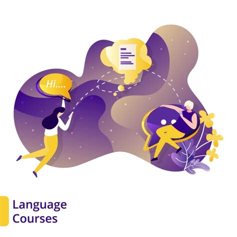 Landing Page Language Courses Illustration Of Modern Concepts, College ...