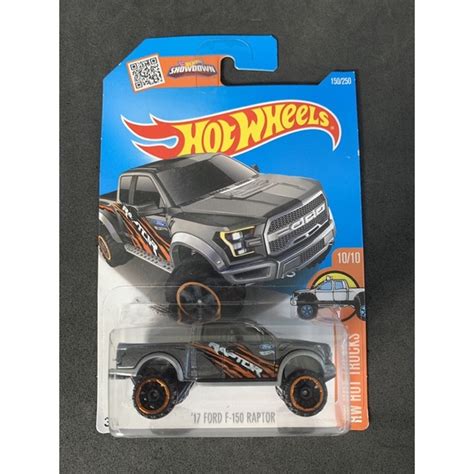 Hot Wheels Picape 17 Ford F 150 Raptor Cinza Escuro Mainline 2016 Cartela Longa Lacrada