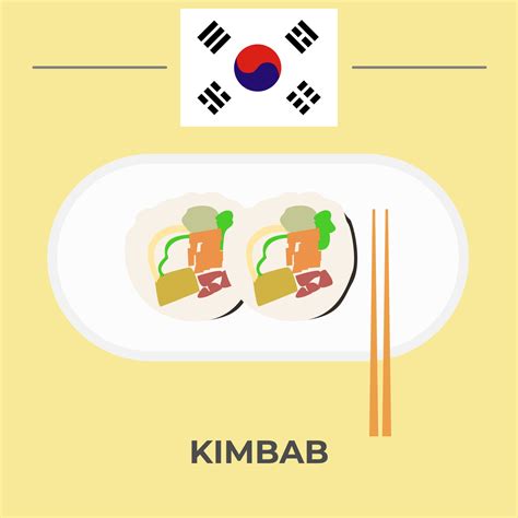 Kimbab Korean Food Design 17228363 Vector Art at Vecteezy