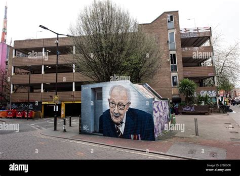 Captain Sir Tom Moore Mural By Artist Akse P19 In The Northern Quarter