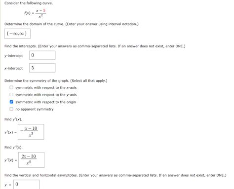 Solved Consider The Following Curve F X X 5 X2