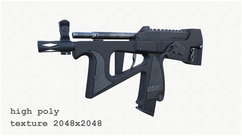 Submachine Gun PP2000 3D Model - TurboSquid 2240881