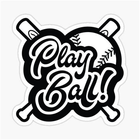 "Baseball Play Ball Logo" Sticker for Sale by gary28 | Redbubble