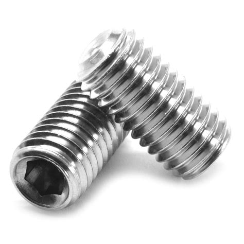 4 40 X 516 Coarse Thread Socket Set Screw Cup Point Stainless Steel 316 Pk 2500